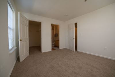 Walk in closet at England Run North Apartments in North Fredericksburg VA